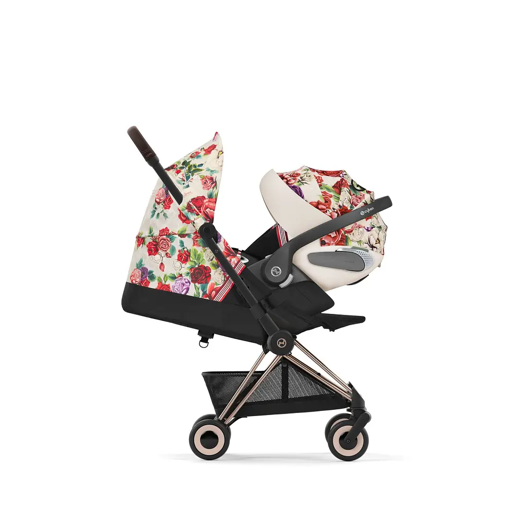 Прогулянкова коляска Cybex Coya Spring Blossom Light біла з червоним (522003071) - фото 3