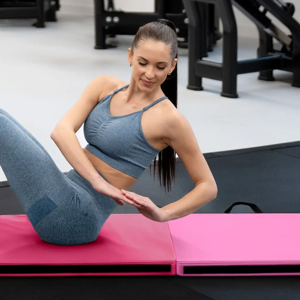 Мат гимнастический жесткий Gymtek 5см светло-розовый - фото 6