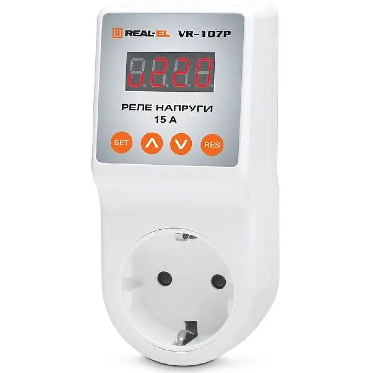 Реле напруги REAL-EL VR-107P, white (EL122300008)