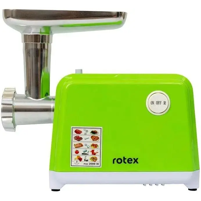 Електрична м'ясорубка Rotex RMG202-G Vega 3 решітки 1500 Вт Салатова - фото 5