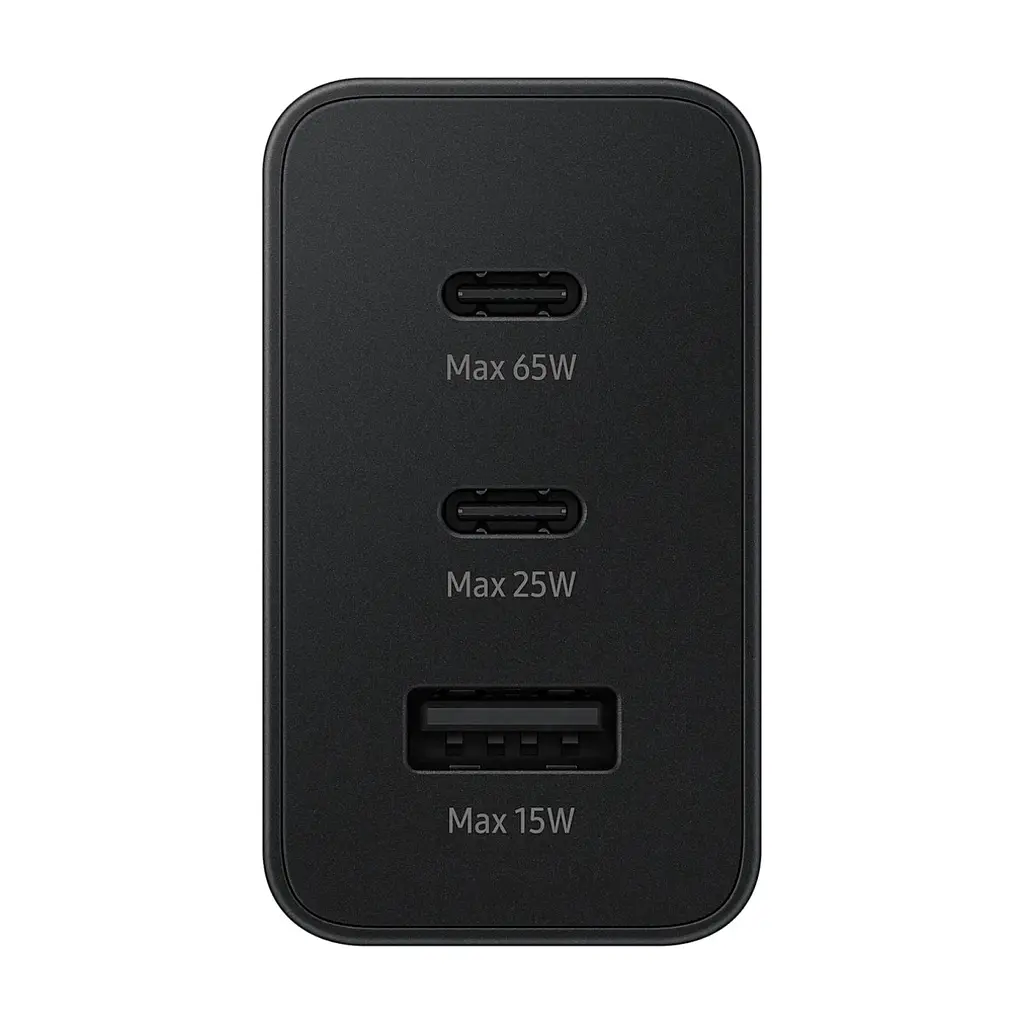 Зарядний пристрій Samsung 2xUSB-С 65W PD PPS/USB-A Black (EP-T6530NBEGEU) - фото 3