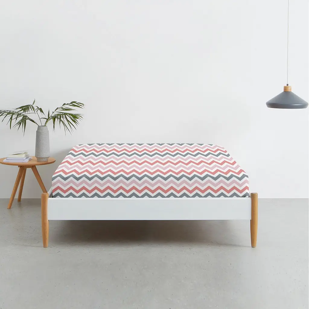 Набір простирадло на резинці 160х200 GREY ZIGZAG COSAS (4822052058954) - фото 2