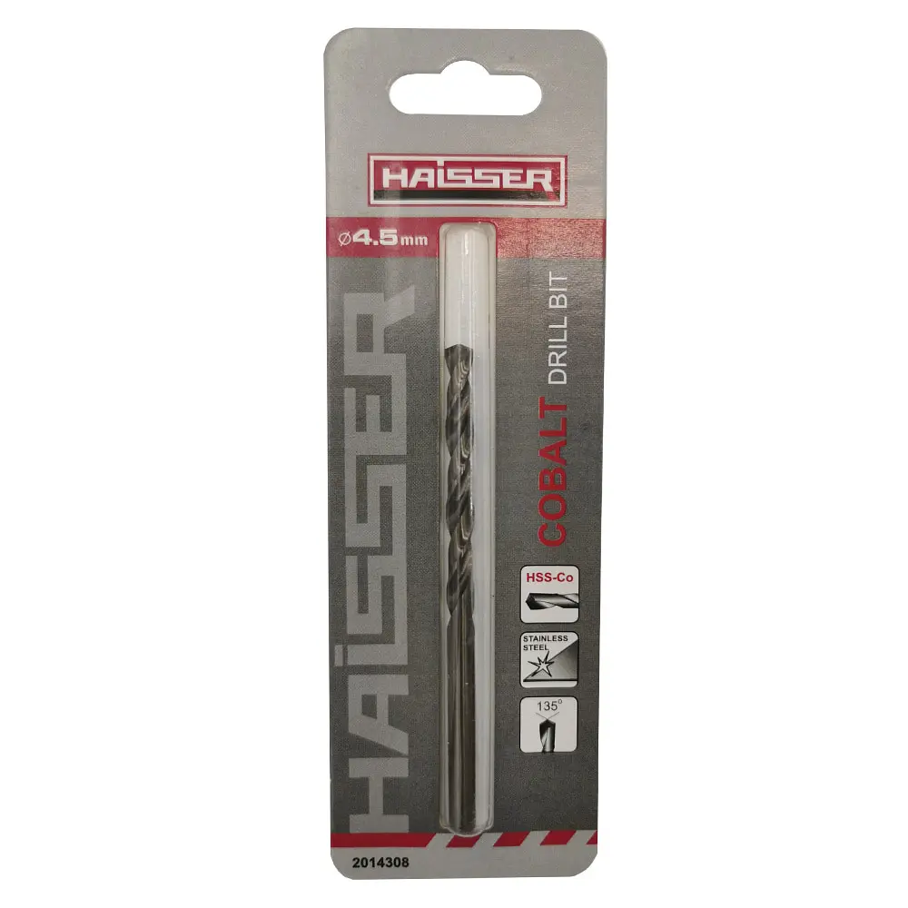 Свердло по металу HSS-Co - 4.5х47х80 мм COBALT DIN 338 Haisser Industrial