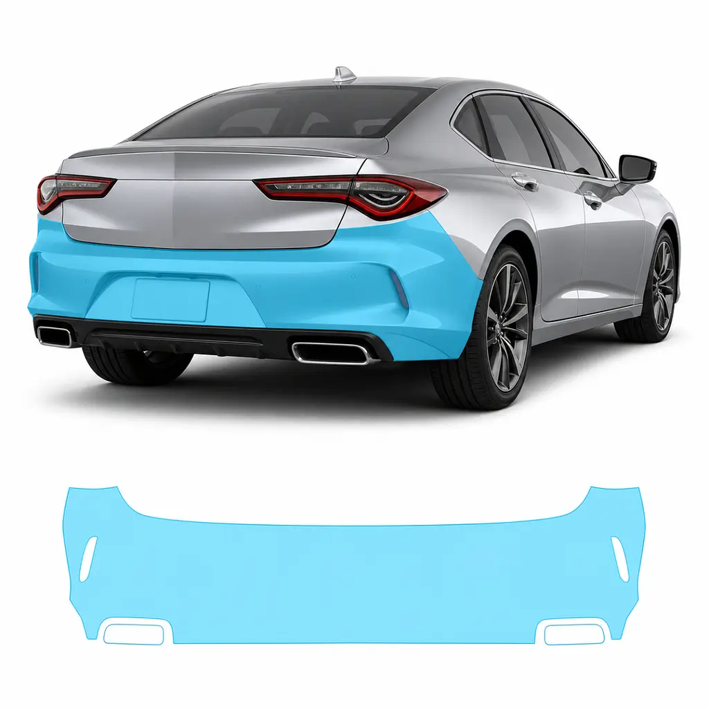 Антигравійна захисна бронеплівка за лекалами для Acura TLX II 2021 - задній бампер
