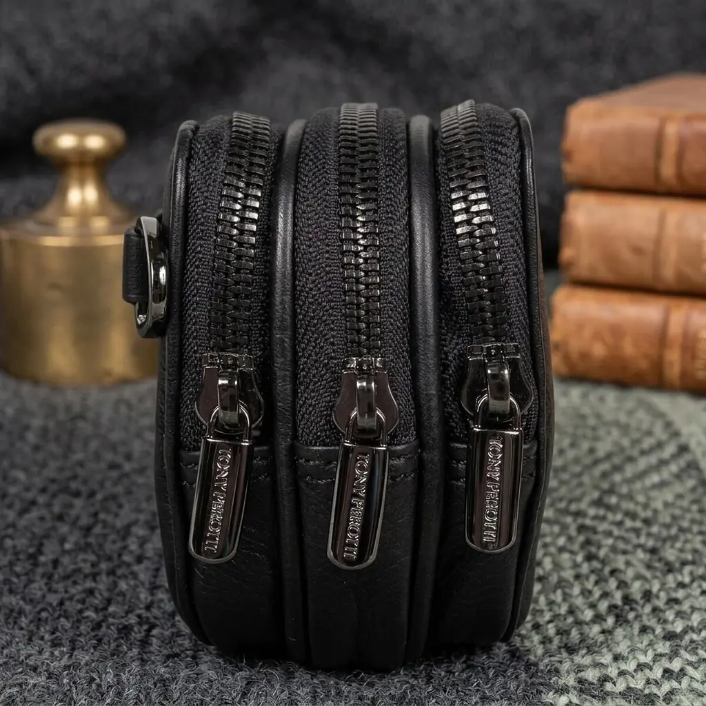 Чоловічий клатч з натуральної шкіри Tony Perotti Newcontatto 6168 nero (90566) Чорний - фото 2