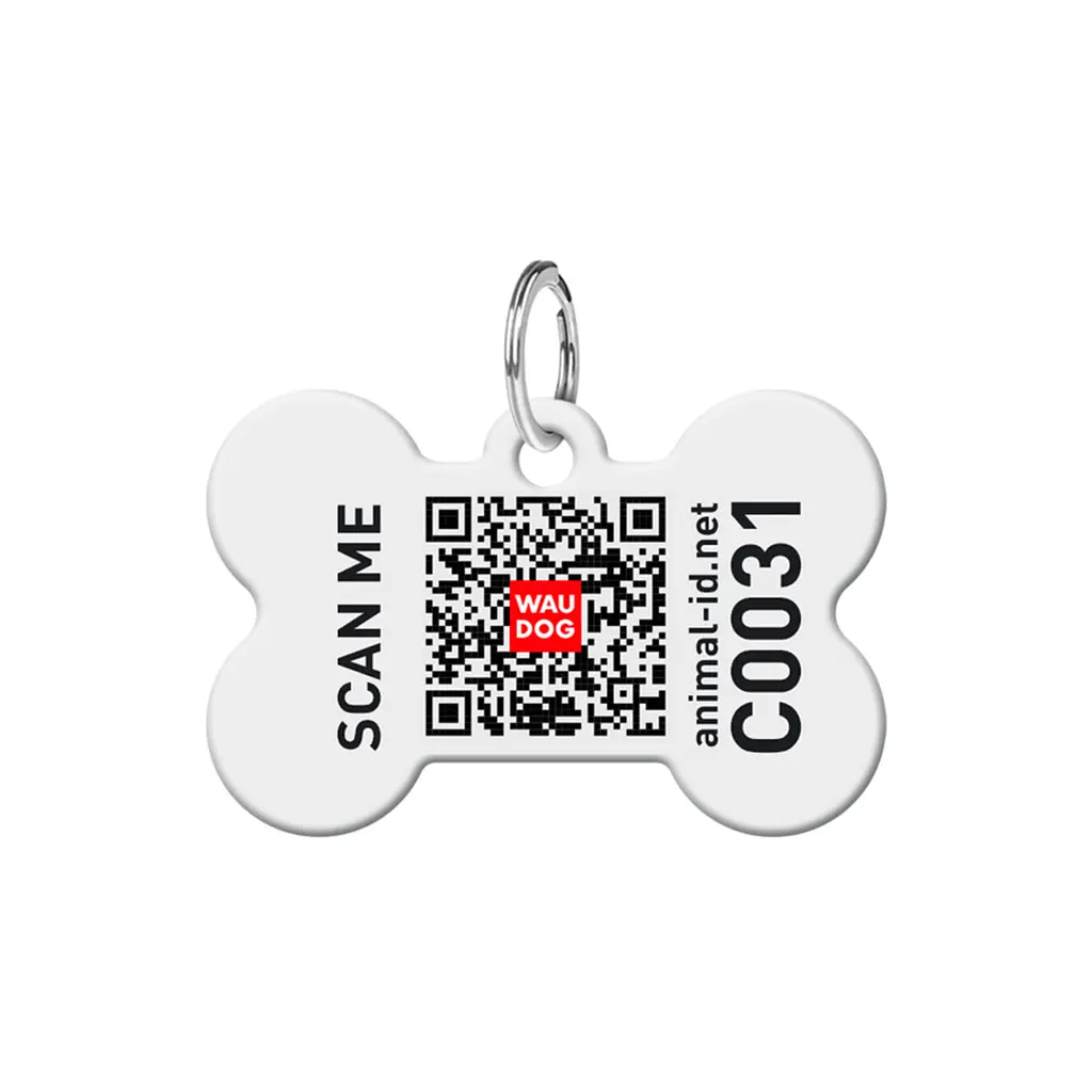 Адресник для собак и кошек персонализированный Waudog Smart ID с QR паспортом, розовый, М, 38х26 мм - фото 3