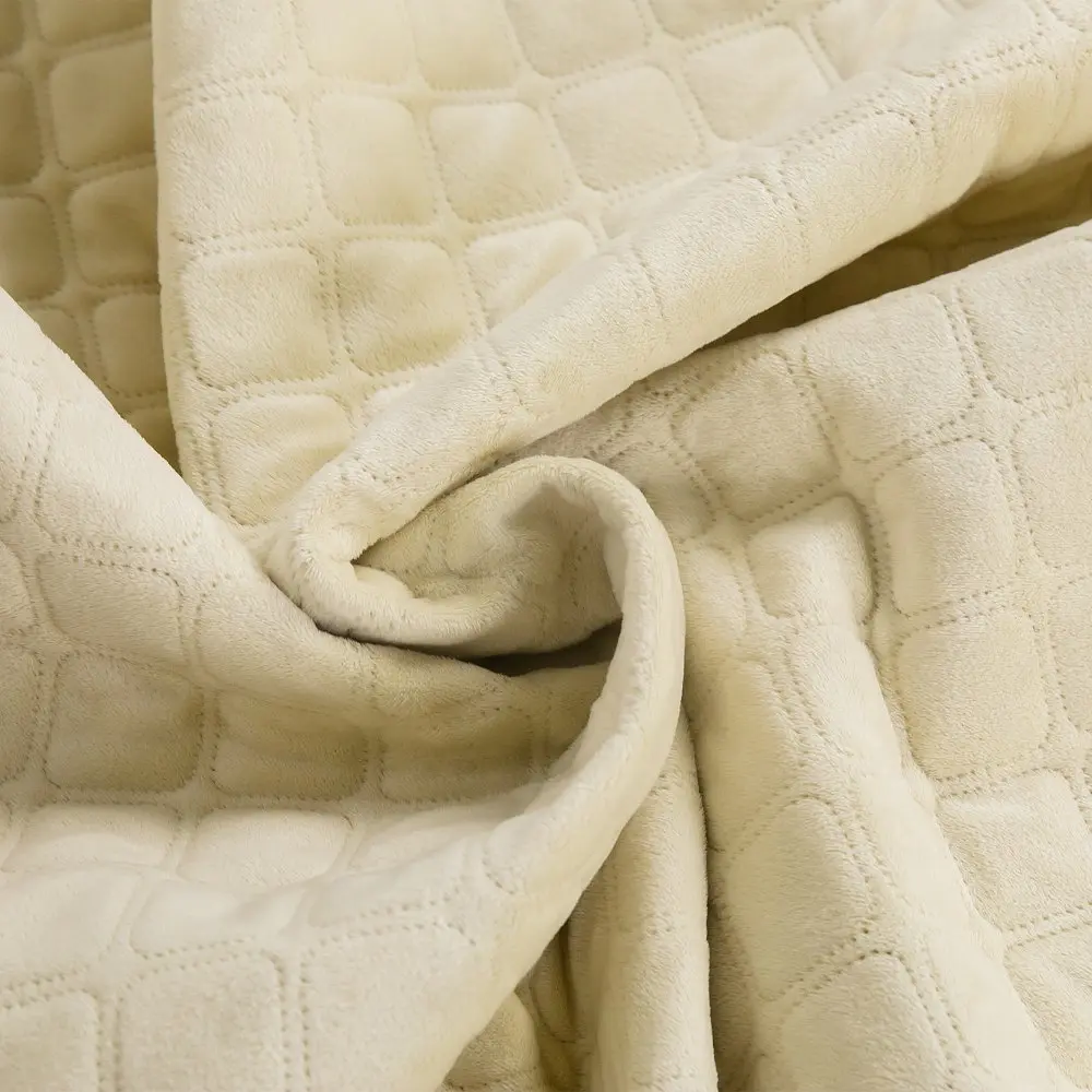 Покривало ТЕП полуторне Velour Ромб круглий 4-00515-22455 150х210 см бежеве