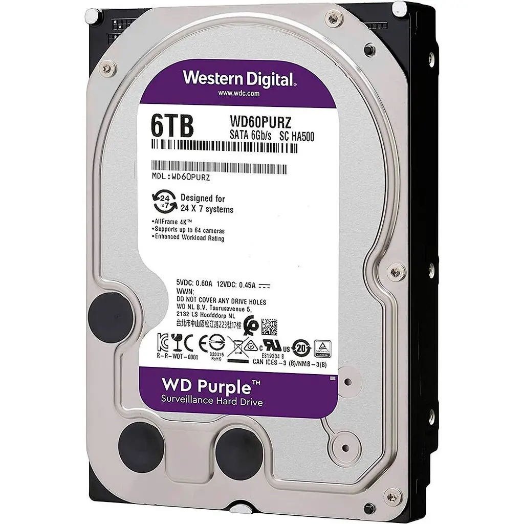 Жорсткий диск 3.5` WD Purple 6TB SATA 256MB (WD64PURZ) [106855] - фото 3