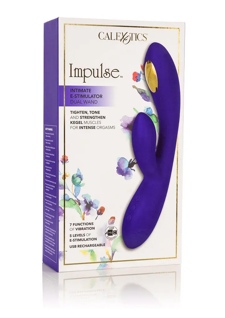 Вибратор-кролик CalExotics Impulse Estim Dual Wand 21.5 см фиолетовый - фото 7