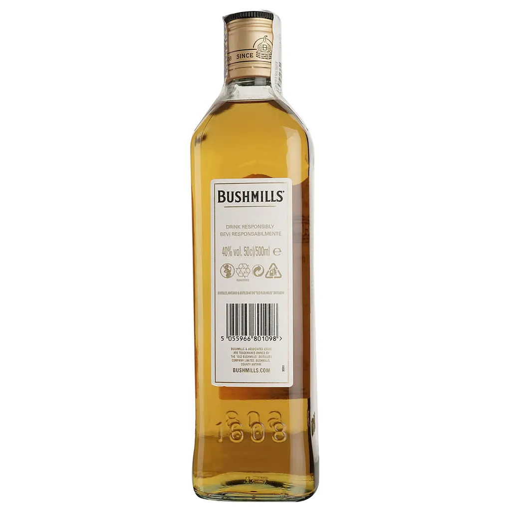 Упаковка віскі Bushmills Original Irish Whiskey 40% 1.5 л (0.5 л x 3 шт.) - фото 3
