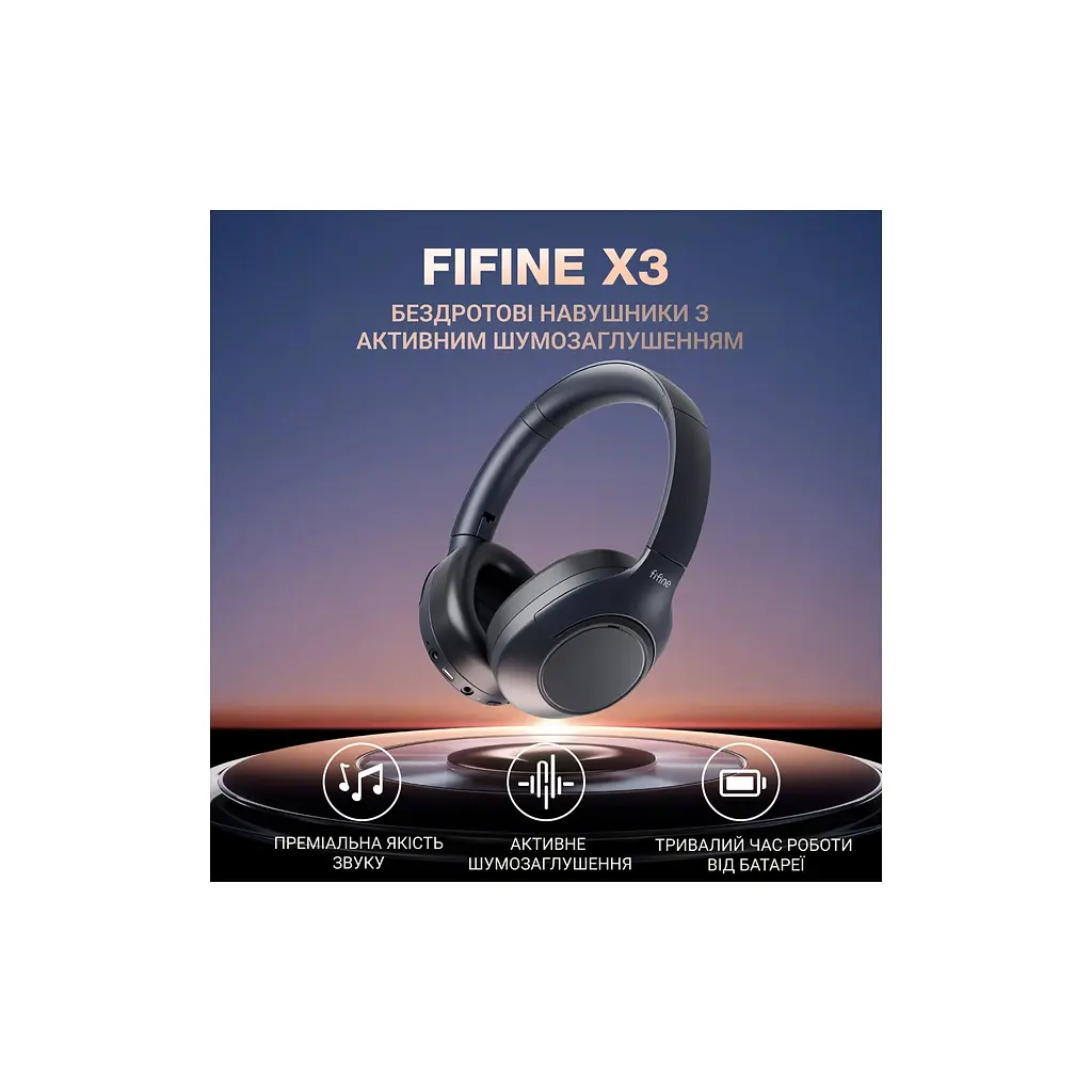 Навушники Fifine X3 Wireless Black (X3) - фото 5