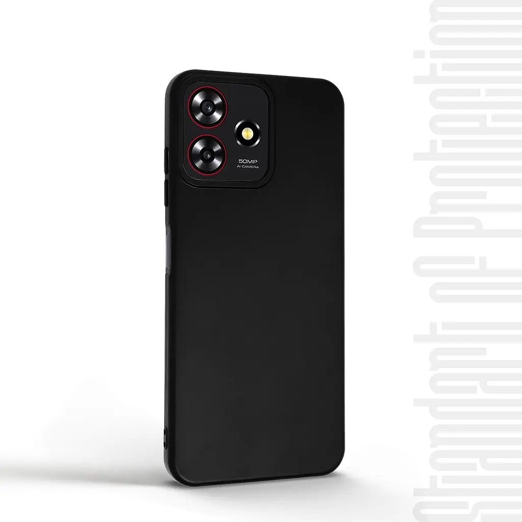 Чехол-накладка для смартфона ZTE Blade V50 Design 4G/A73 4G, противоударный, силиконовый, термополиуретановый (ТПУ), с защитой камеры и корпуса, черный, защита всего корпуса, ArmorStandart (ARM70701) - фото 2