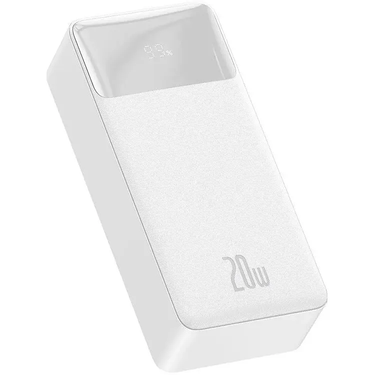 Портативна батарея Baseus Bipow Digital Display 30000 mAh 20W PPDML-N02 White - фото 3