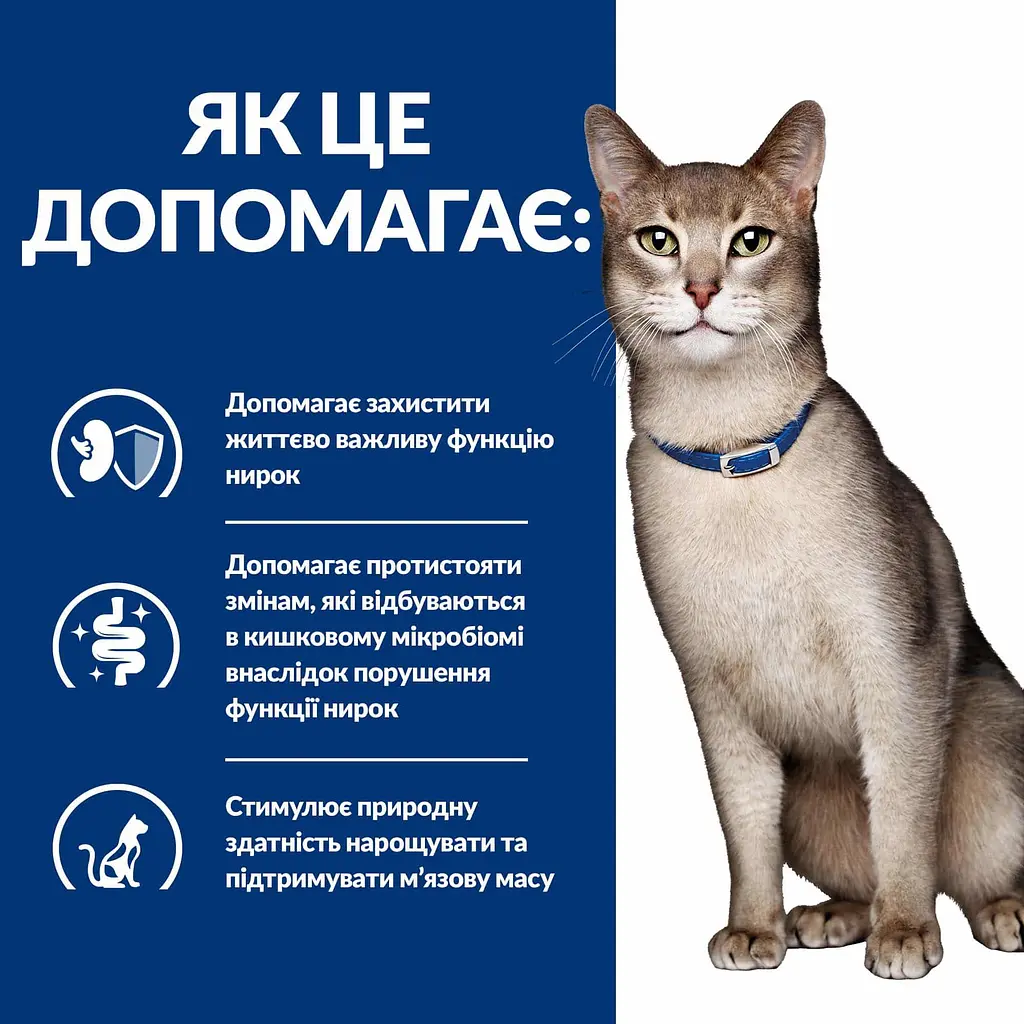 Сухий корм Hill's Prescription Diet ActivBiome+ Kidney Defense для котів підтримання функції нірок, з куркою, 1,5 кг - фото 4