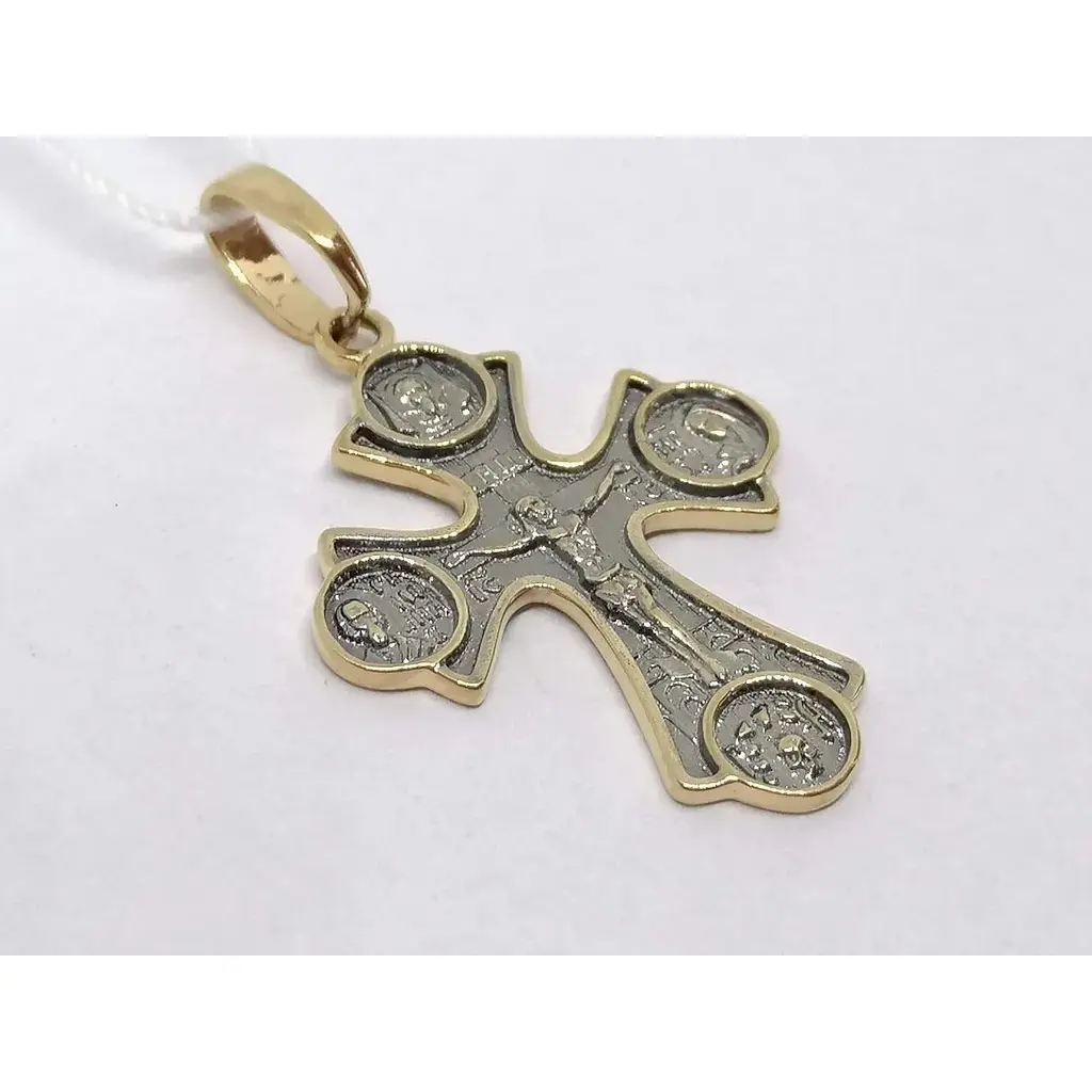 Золотой крестик Столичная Ювелирная Фабрика. Распятие Христа. 501670 - фото 2