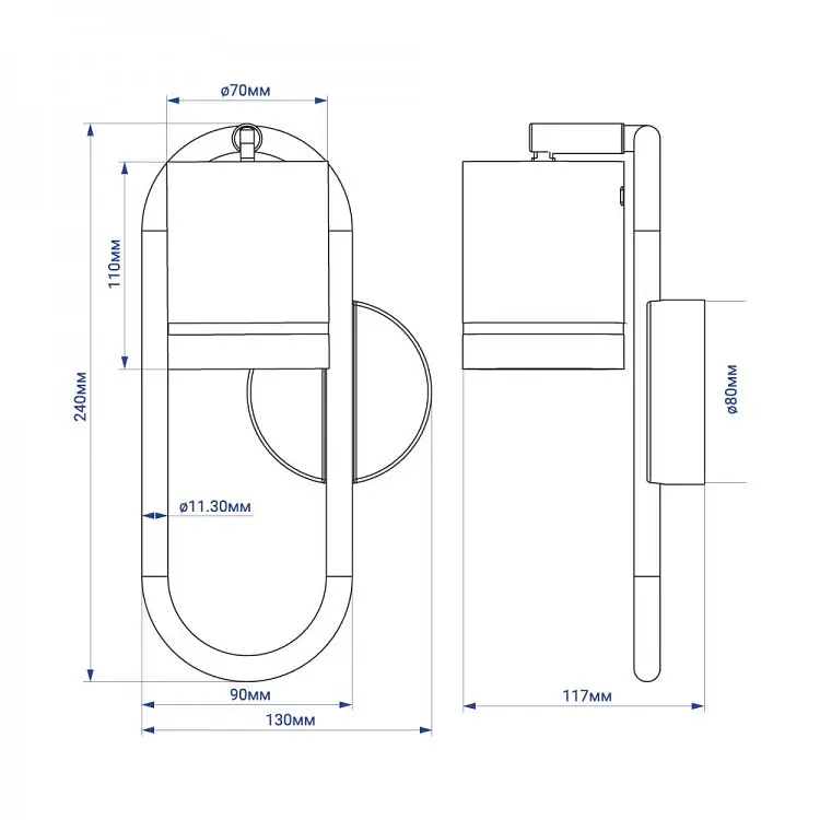 Накладний поворотний світильник Feron ML380 під лампу чорний (40244) - фото 7