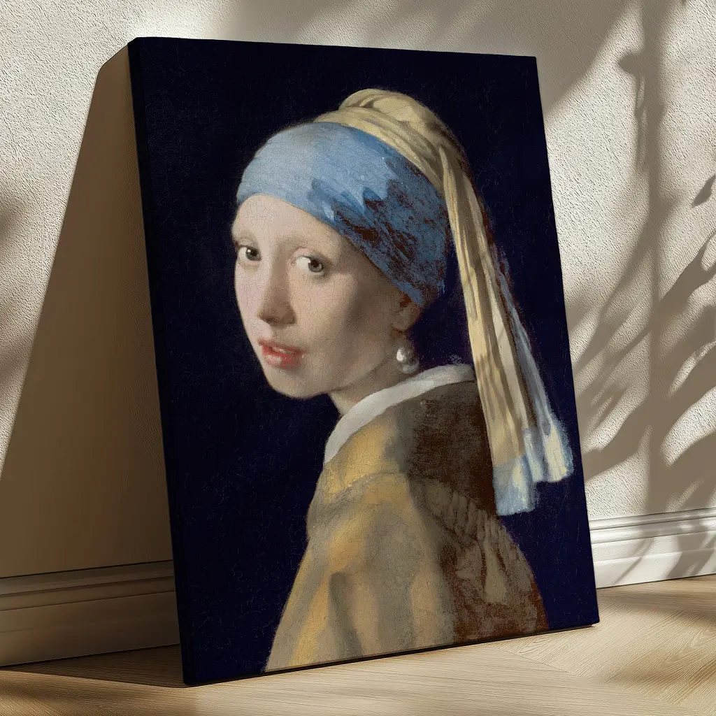 Інтер'єрна картина Дівчина з перловою сережкою, Ян Вермер, Johannes Vermeer, інтер'єрний декор, 85×60 см (id6649) - фото 8
