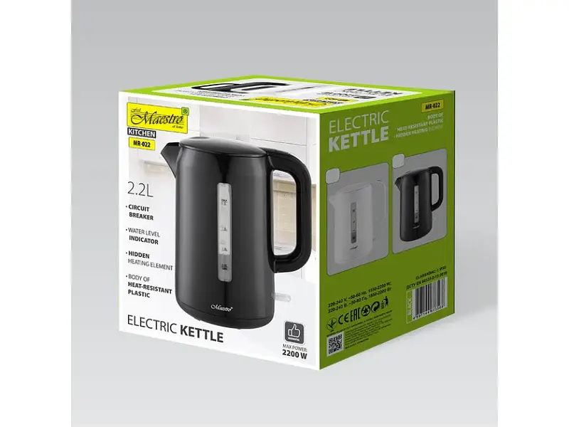 Електрочайник Maestro MR-022-BLACK - фото 3