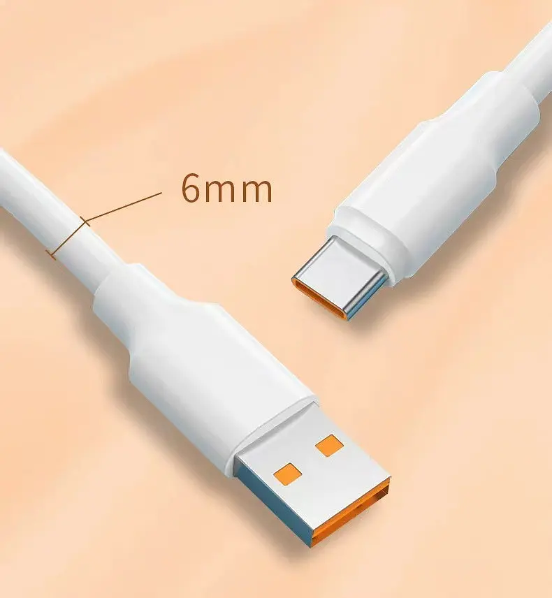 Кабель для зарядки Digital USB - Type-C 120W 2 м Білий (USBType-C2m120W) - фото 2