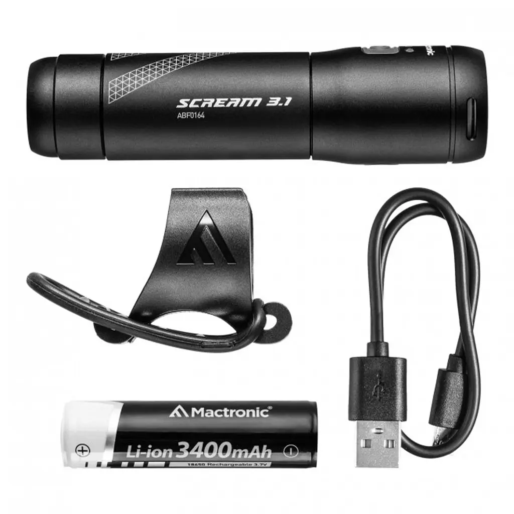 Ліхтар велосипедний передній Mactronic ScReam 3.1 (1000 Lm) USB Rechargeable (ABF0164) - фото 3