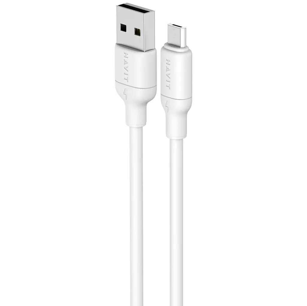 Кабель USB - Micro USB Havit CB678 3A 1 м силіконовий білий (HV-CB678-WH) - фото 2