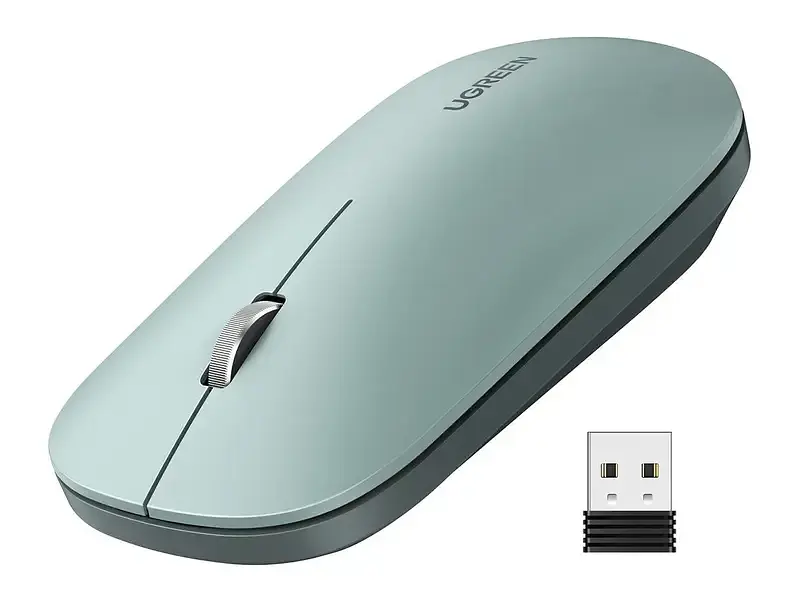 Миша UGREEN MU001 Portable Green (90374) - фото 2