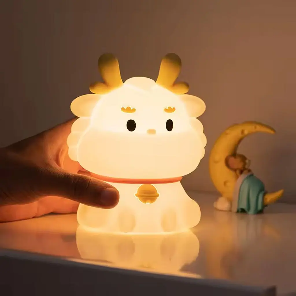 Нічний світильник Xiaomi Jinwu Can Be Rechargeable Longbao Patted The Night Light With Seven Colors (CLL0001) [173600] - фото 2