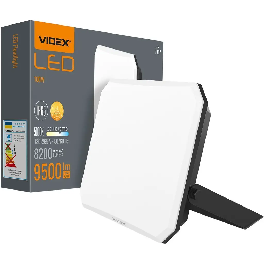 Світлодіодний прожектор Videx F3 100W 5000K Black (VLE-F3-1005B) [144851] - фото 4