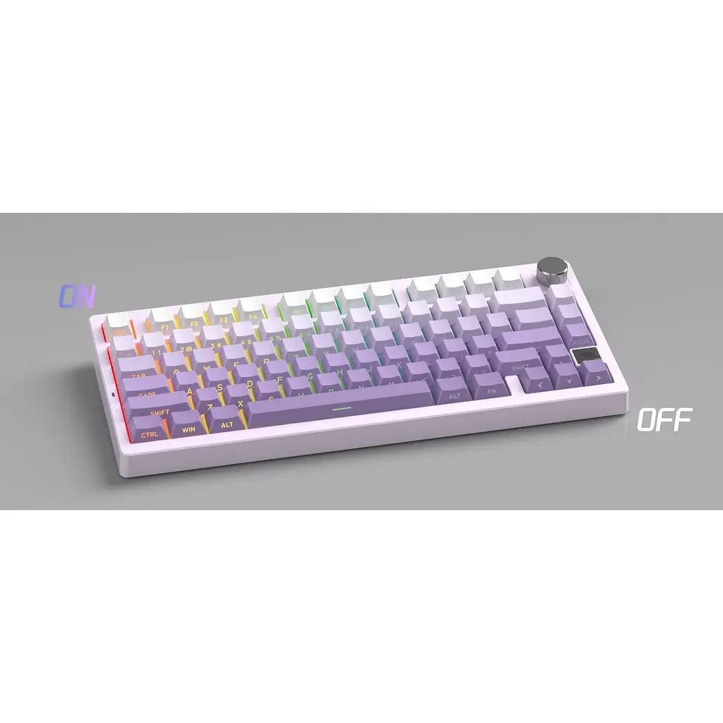 Клавиатура MageGee Light 75 Purple Bird Switch White/Purple (6971969728813) - фото 2
