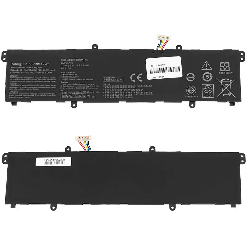 Батарея для ноутбука Asus B31N1911 (VivoBook S14 M433IA K433FA S433FA X413FF) 11.55V 3640mAh 42Wh Чорний - фото 2
