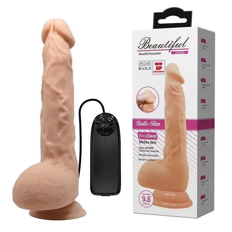 Вібратор Baile Реалістичний Beautiful Encounter Jason Vibrator Flesh, 25 см - фото 9
