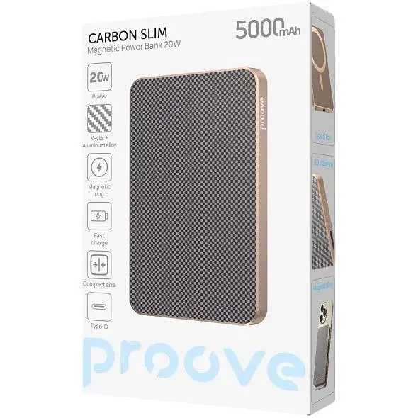 Зовнішній акумулятор Proove Carbon Slim 5000mAh 20W Sunflare (PBCS20010050) [158558] - фото 5