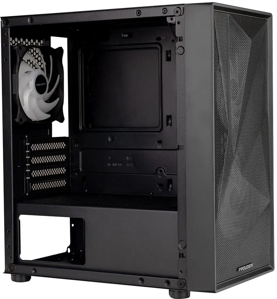 Корпус ProLogix E102 Tempered GlassMesh Black (E102) Без БП - фото 7