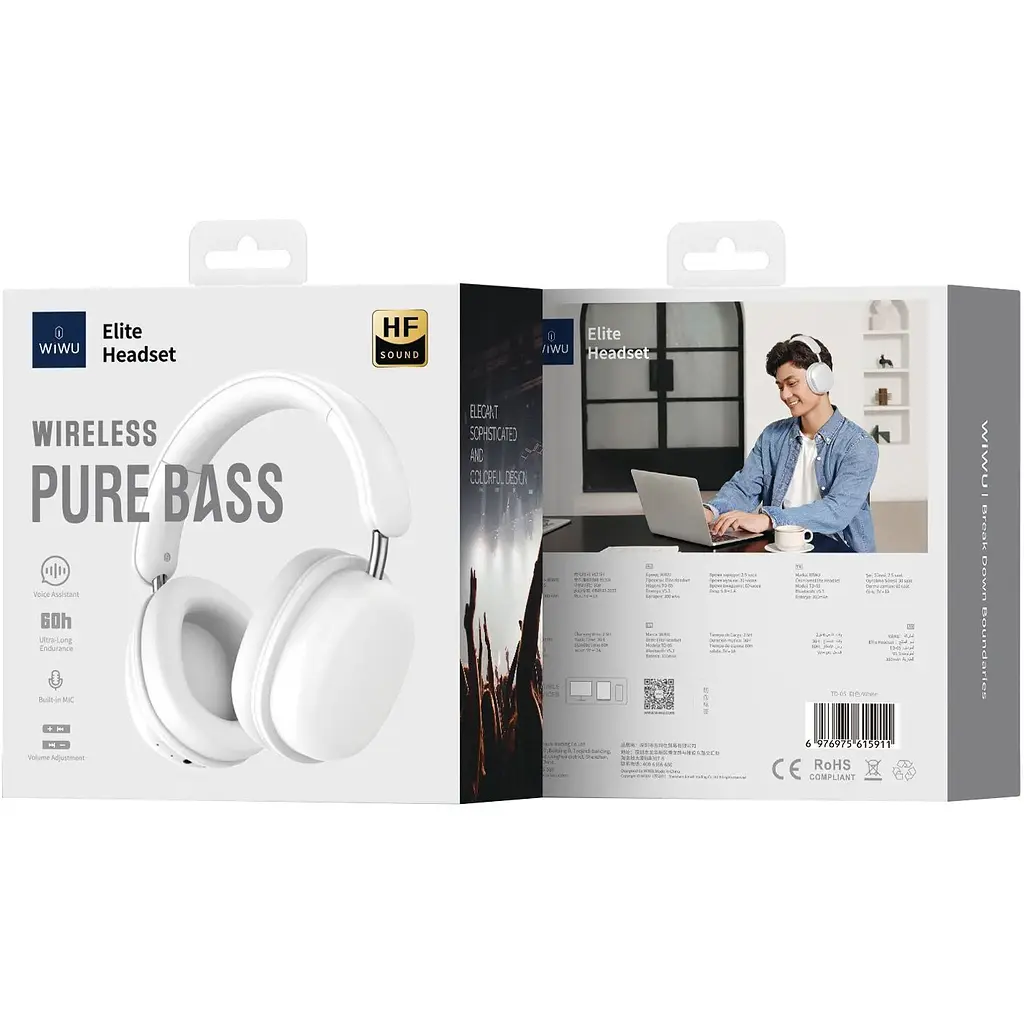 Навушники WiWU TD-05 Elite Series White [138421] - фото 4