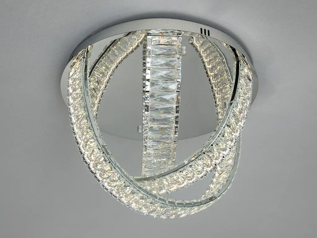 Розкішна стельова кришталева LED-люстра сферичної форми для зали Diasha 578/500CH, 100W, 5500 lm - фото 5