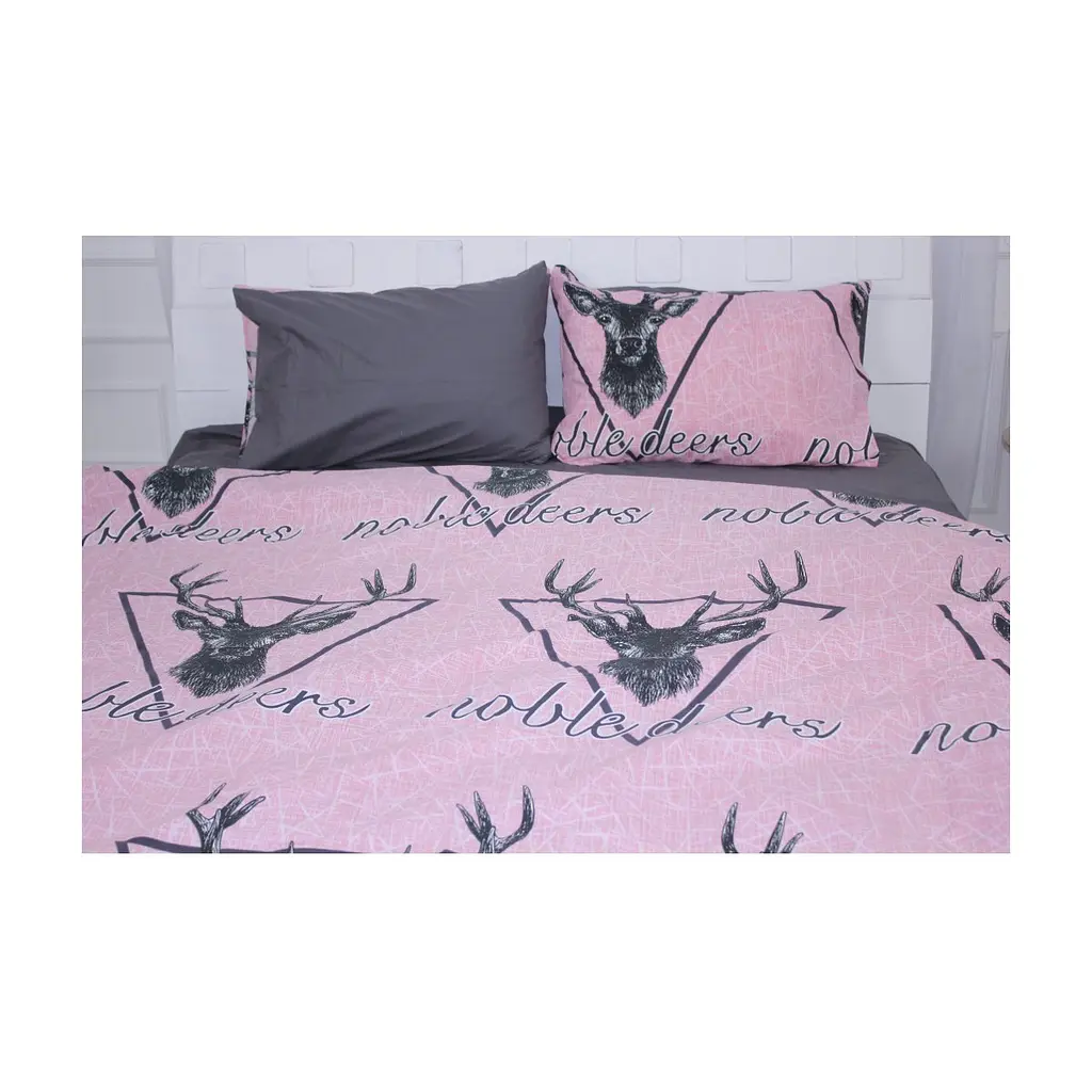 Постільна білизна MirSon Бязь 17-0516 Noble deers pink King Size (2200003644661) - фото 2