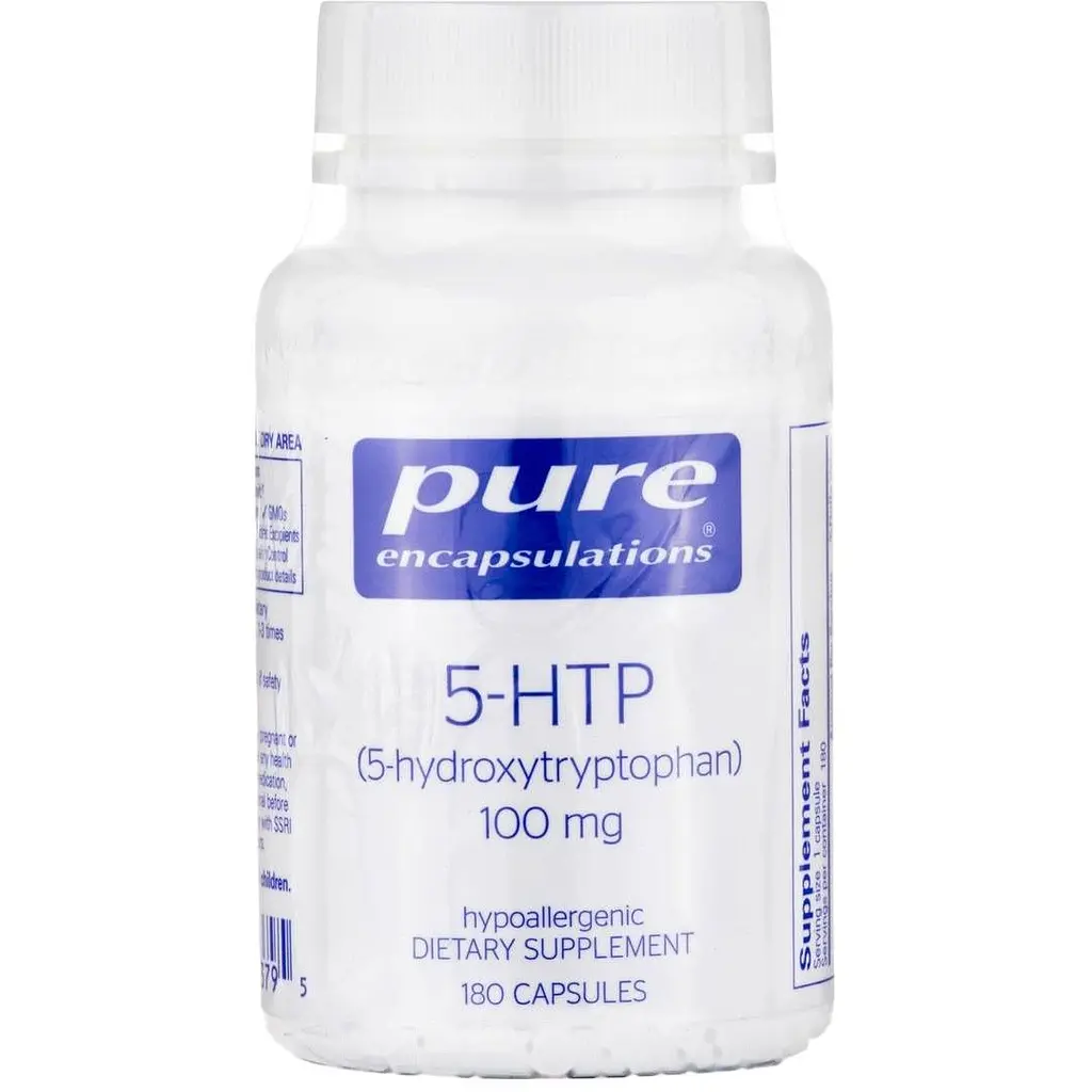 5-Гідрокситриптофан Pure Encapsulations 5-HTP 100 мг 180 капсул - фото 2