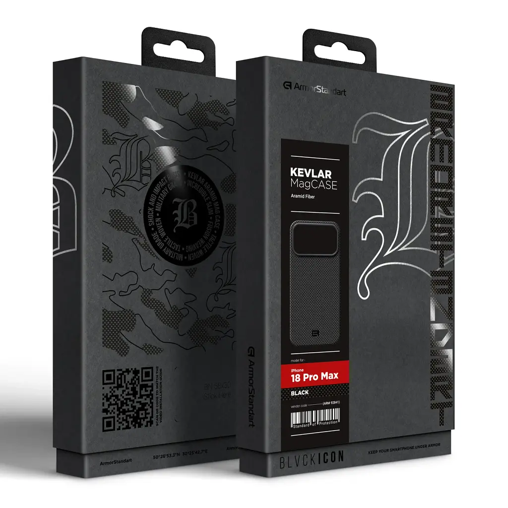 Чохол ArmorStandart BlackIcon Kevlar MagCase для Apple iPhone 18 Pro Max Black - фото 2