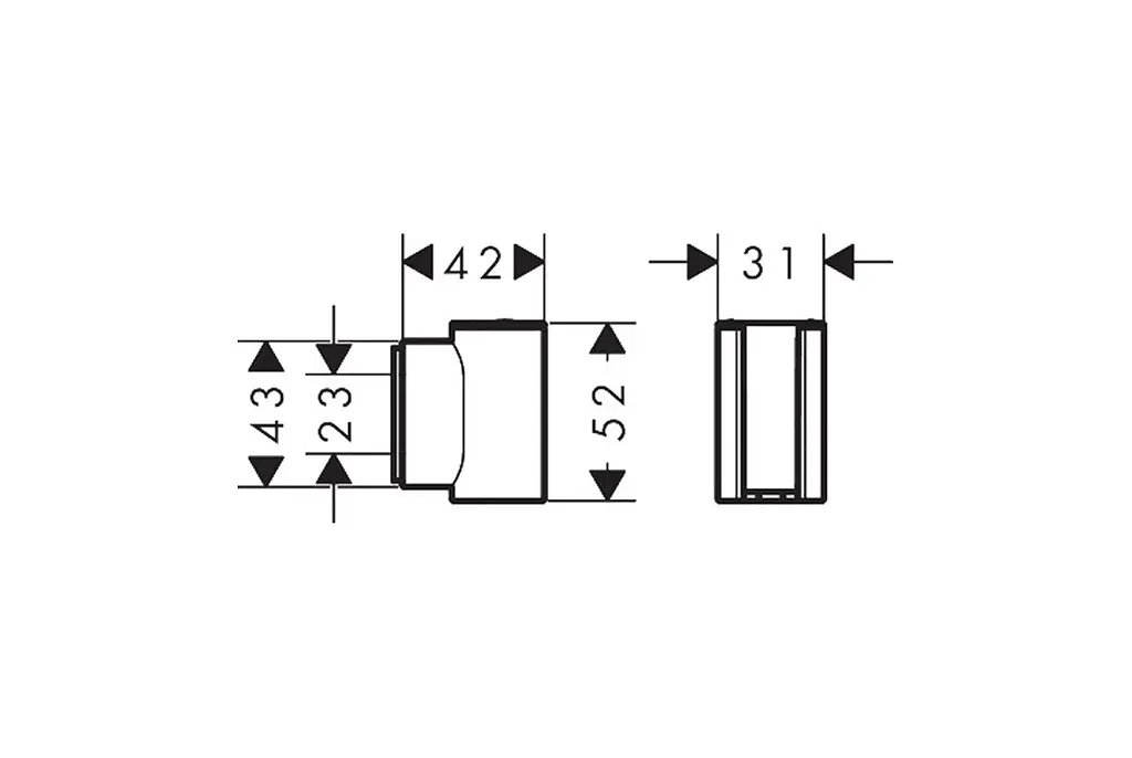 Тримач для душу Hansgrohe Porter Fine matt black 28885670 - фото 4