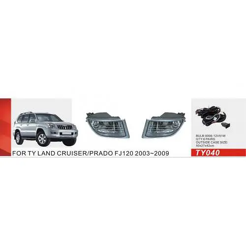 Фари дод. модель Toyota Prado FJ120 2003-09/TY-040/9006-12V51W/ел.проводка