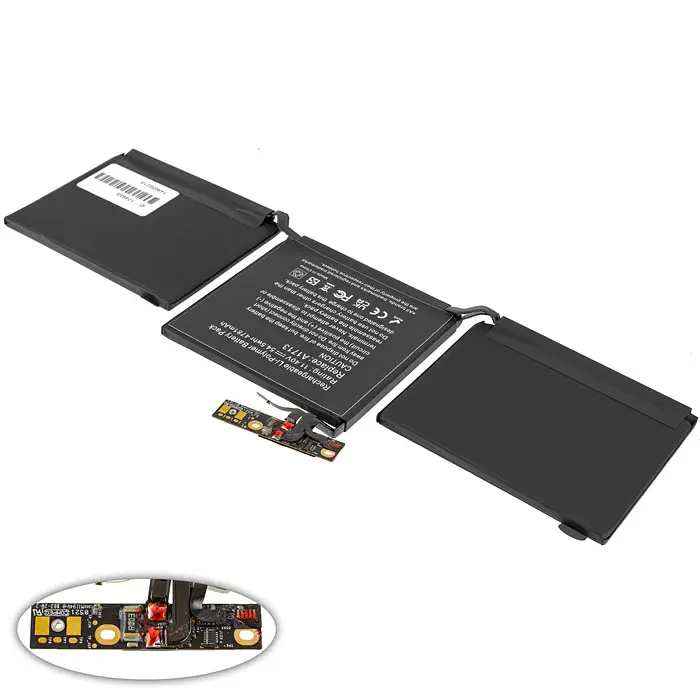 Акумулятор Apple A1713 (A1708 MacBook Pro 13'' Late 2016 - Mid 2017) 11.4V 54.5Wh 4781 mAh Black - фото 2