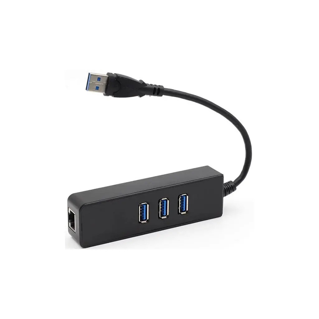 Концентратор Dynamode USB 3.0 Type-A - RJ45 Gigabit Lan, 3*USB 3.0 (USB3.0-Type-A-RJ45-HUB3) - фото 2