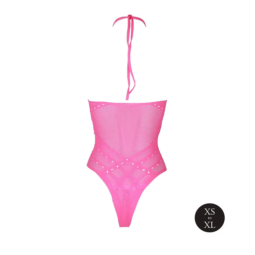 Боді Ouch! With Halter Neck, XS/XL (рожевий) - фото 4