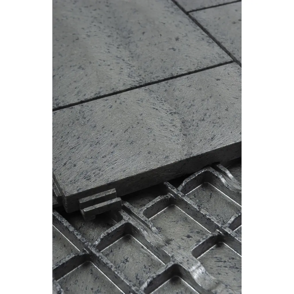 Напольное покрытие MultyHome Mosaic декоративное рифленое 30х30 см 6 шт. светло-серое (211858) - фото 4