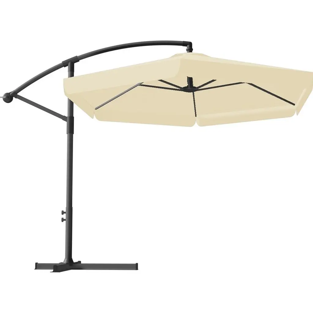 Садова парасоля GardenLine GAO1503 Banana з LED підсвіткою Beige [144770] - фото 2