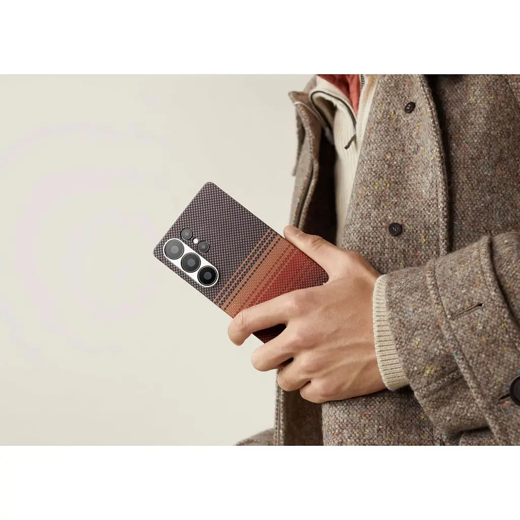 Чехол Pitaka MagEZ Tactile Woven для Samsung Galaxy S25 Ultra Sunset (KS2503U) [128409] - фото 8