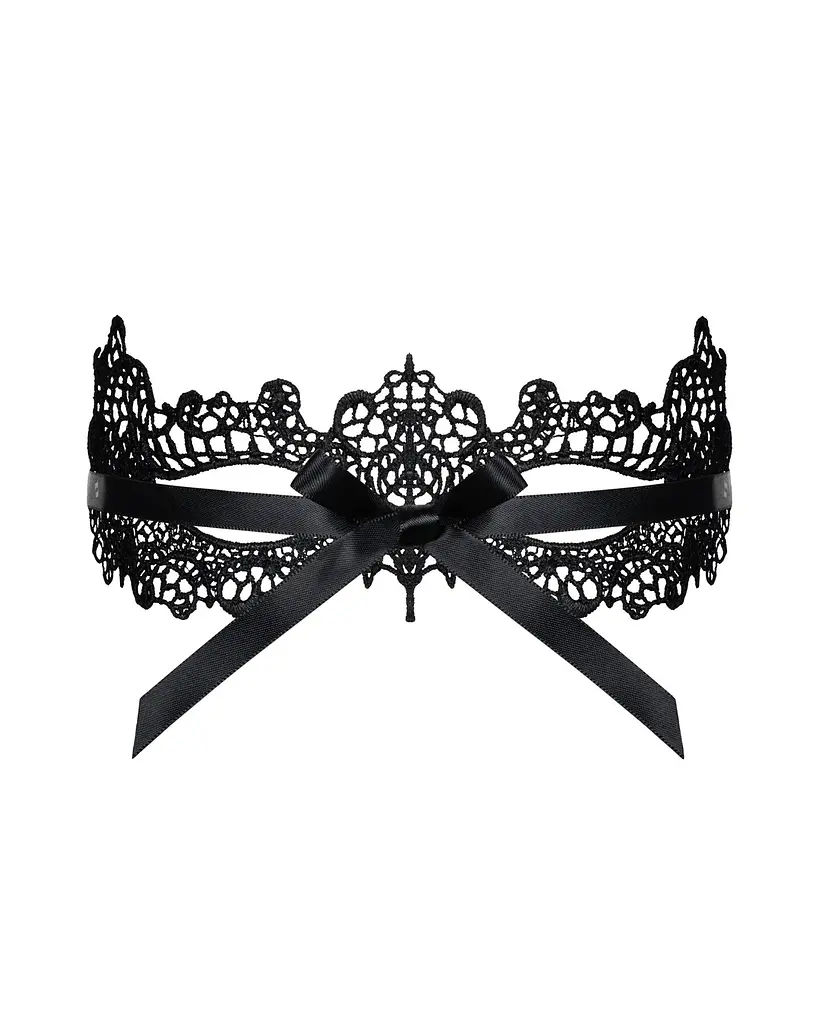 Мереживна маска Obsessive A701 mask, єдиний розмір, чорна - фото 3