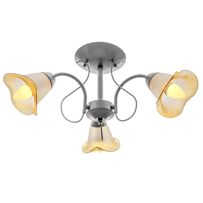 Люстра потолочная Brille в спальню E14 40W GY+YL (LK-574C/3) - фото 4