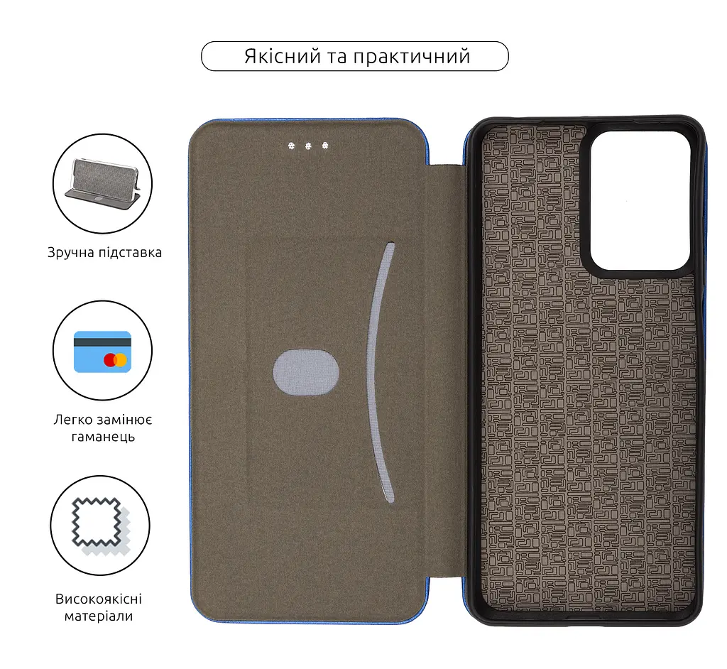 Чехол-книжка для Motorola G24 Power, G-Case, синий, кожаный чехол-книга из экокожи (PU) и TPU, с магнитом, с подставкой и вместительным кардхолдером, противоударный, защита всего корпуса, ArmorStandart (ARM73894) - фото 3