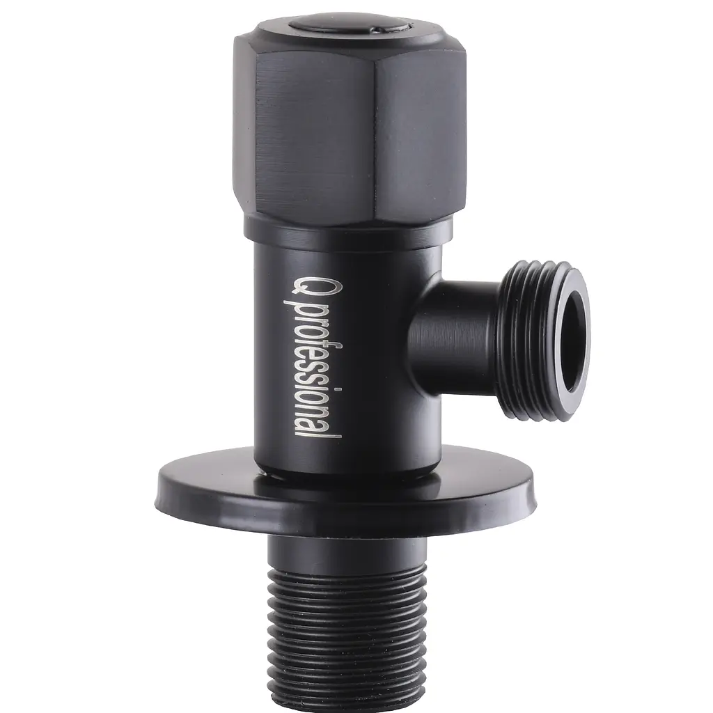 Кран кульовий кутовий Q Professional 1/2″X1/2″ NV-QP888 Black 000025136 - фото 2